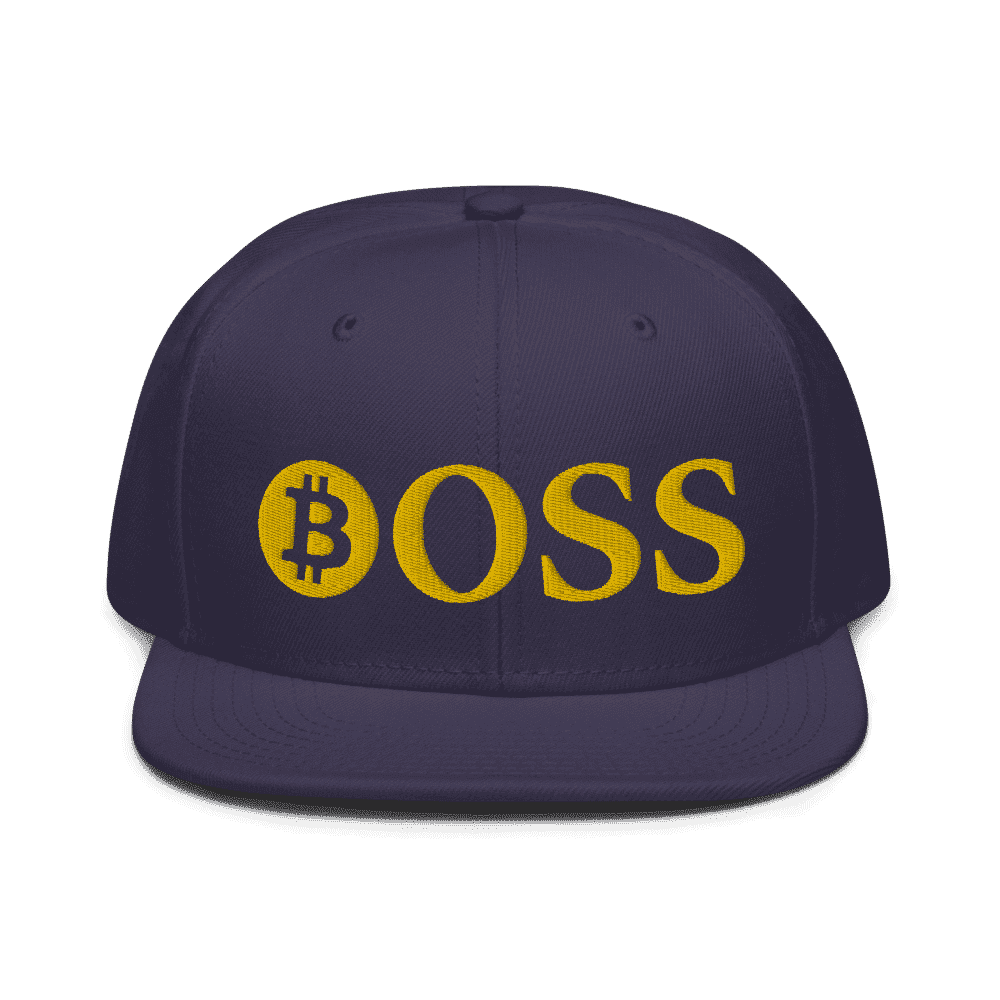 snapback navy blue front 618283001669b - BOSS x Bitcoin Snapback Hat