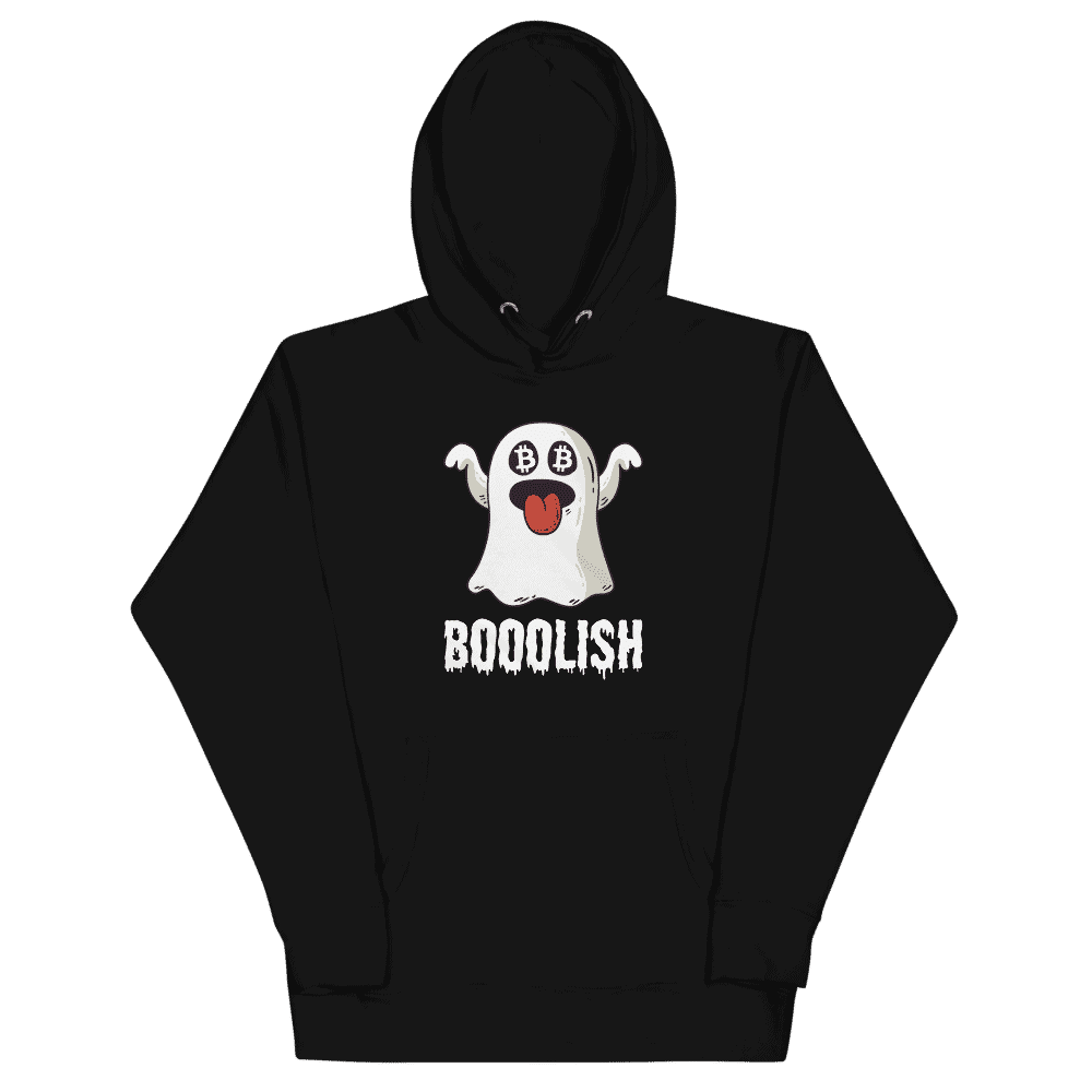 unisex premium hoodie black front 6183ffc06fe20 - Booolish x Bitcoin Halloween Hoodie