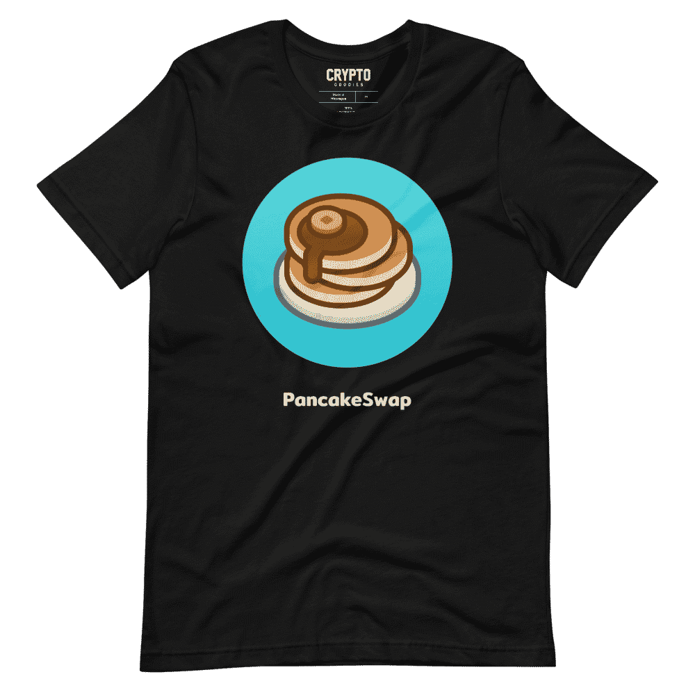 unisex staple t shirt black front 61955bf883231 - PancakeSwap CAKE T-Shirt