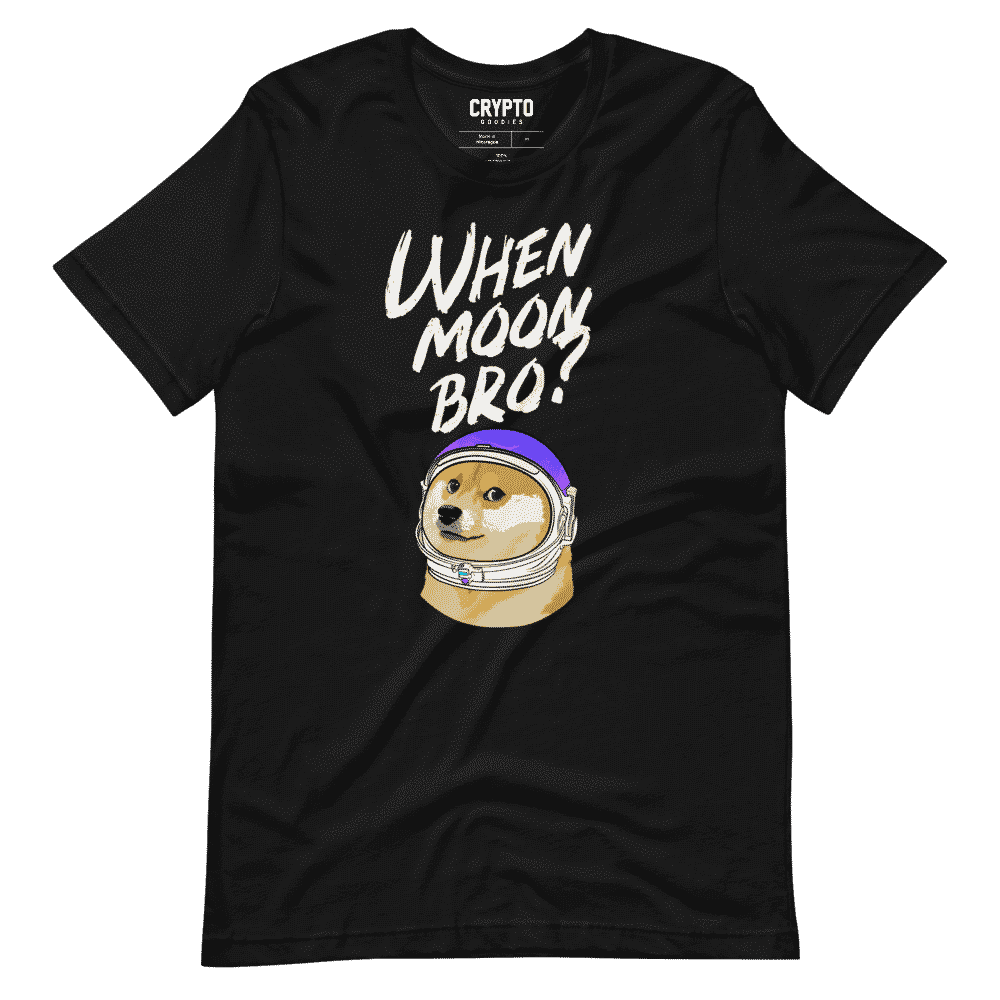 unisex staple t shirt black front 61956faad9c3b - When Moon Bro - Doge T-Shirt