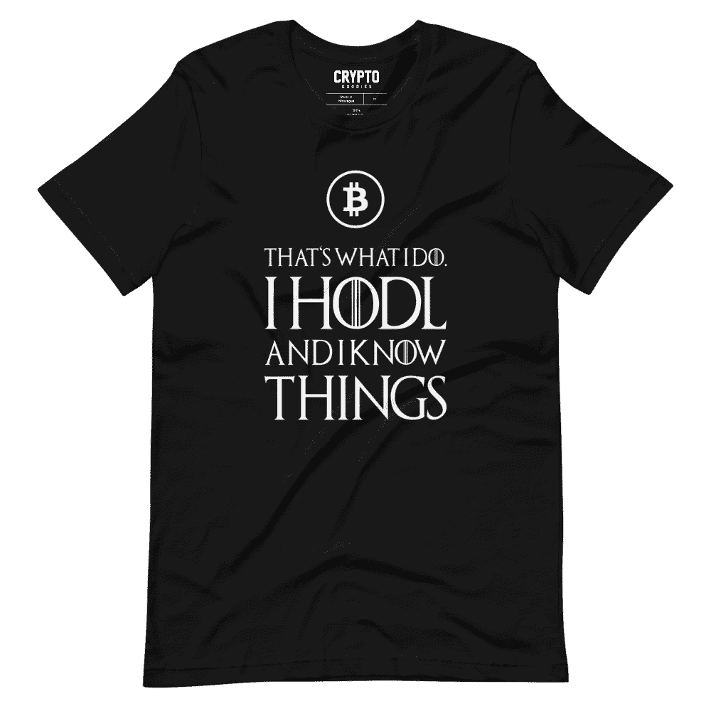 unisex staple t shirt black front 619570dabb90f - I HODL & I Know Things T-Shirt