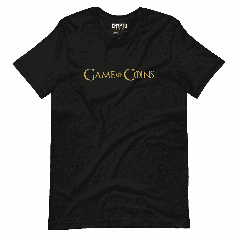 unisex staple t shirt black front 61957b1b0e626 - Game of Coins T-Shirt