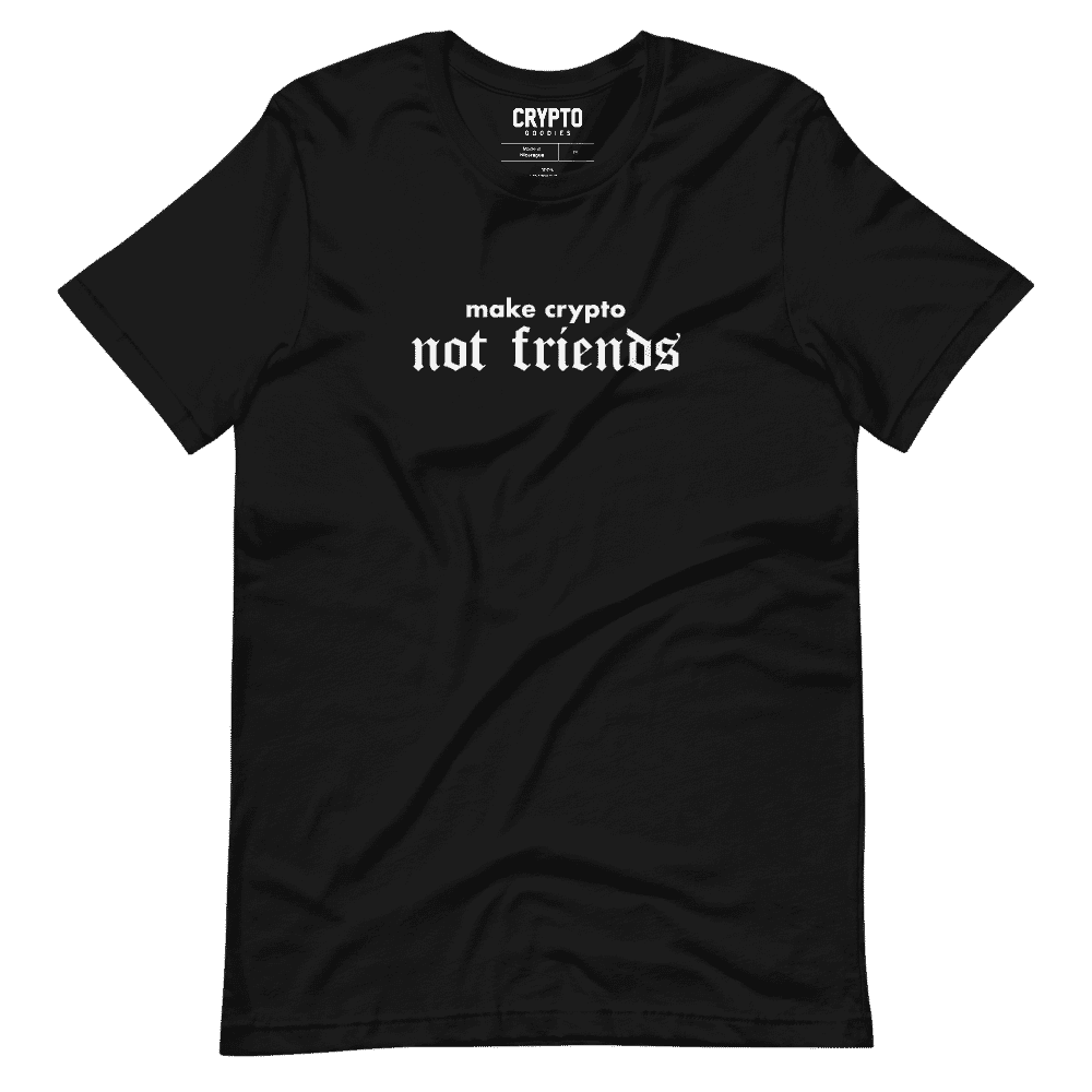 unisex staple t shirt black front 61957bd049a69 - Make Crypto Not Friends T-Shirt