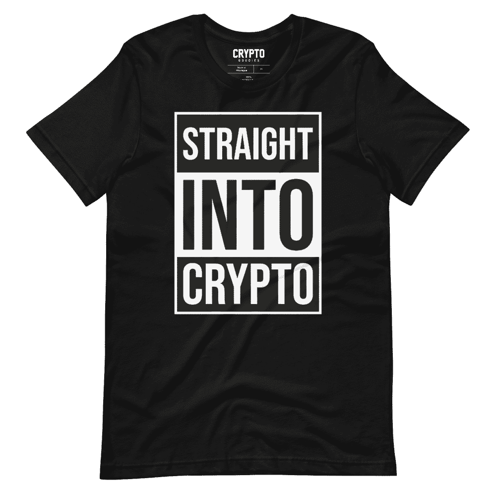 unisex staple t shirt black front 61957f0ca51f6 - Straight Into Crypto T-Shirt
