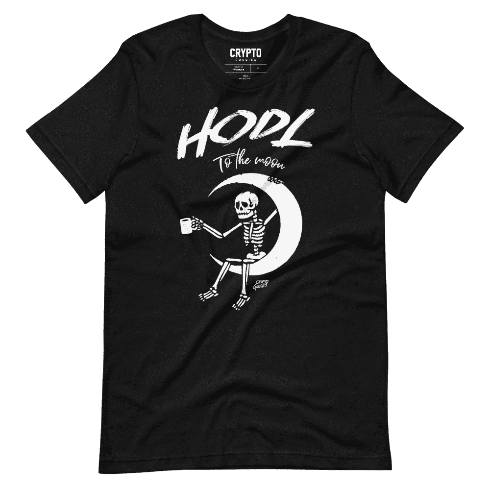 unisex staple t shirt black front 61957f39ec73e - HODL x Skeleton to the Moon T-Shirt