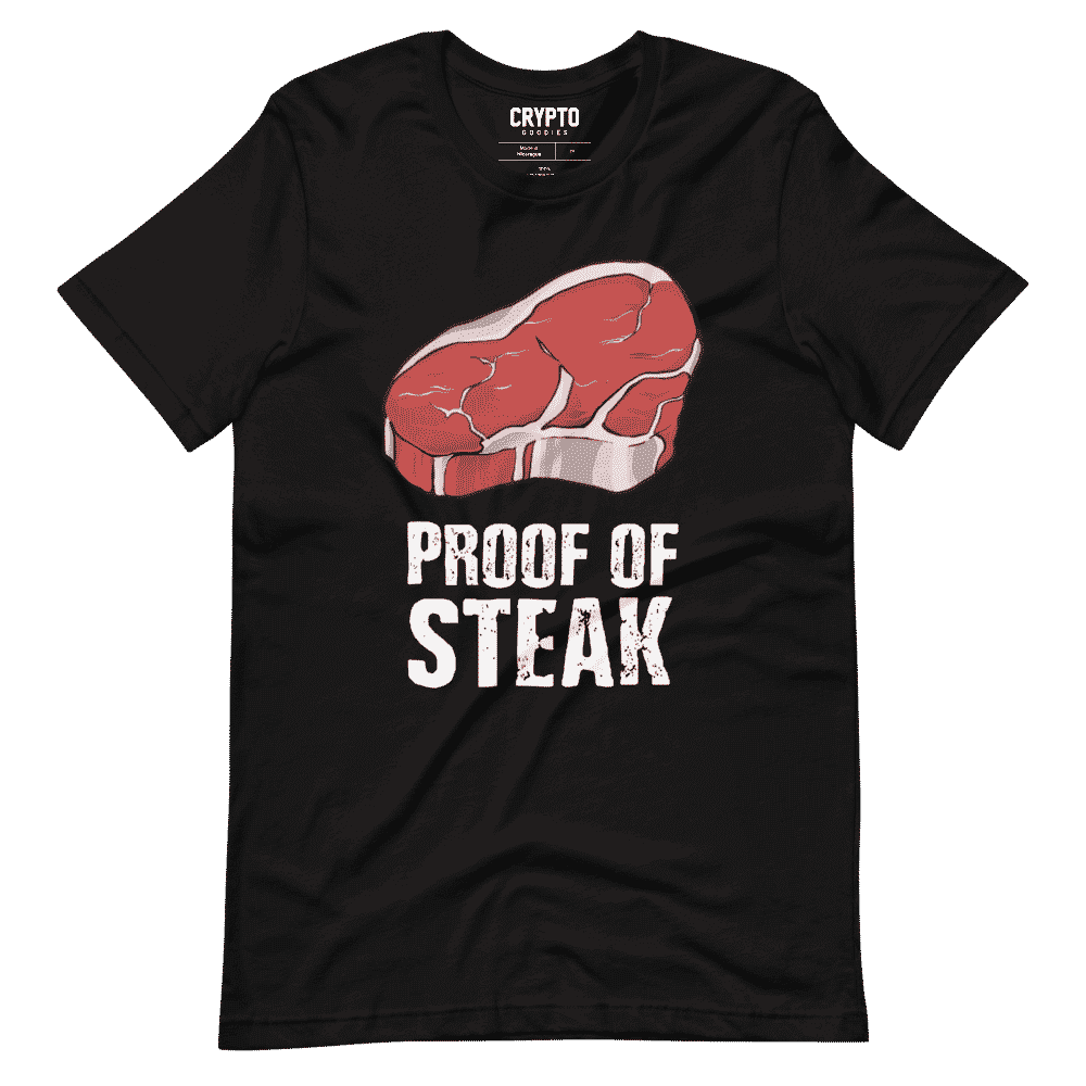 unisex staple t shirt black front 61958a42f2aa8 - Proof of Steak T-Shirt x Funny T-Shirt