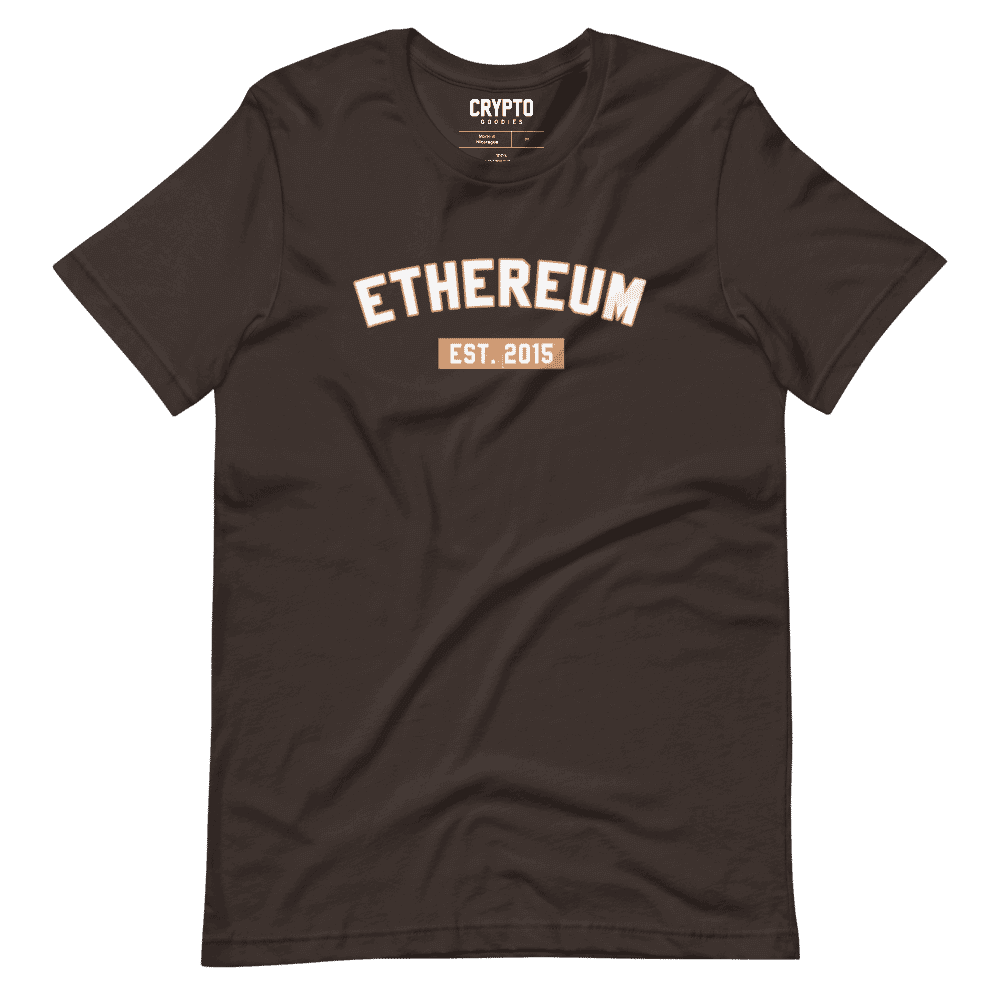 unisex staple t shirt brown front 61956b4602107 - Ethereum Est. 2015 T-Shirt