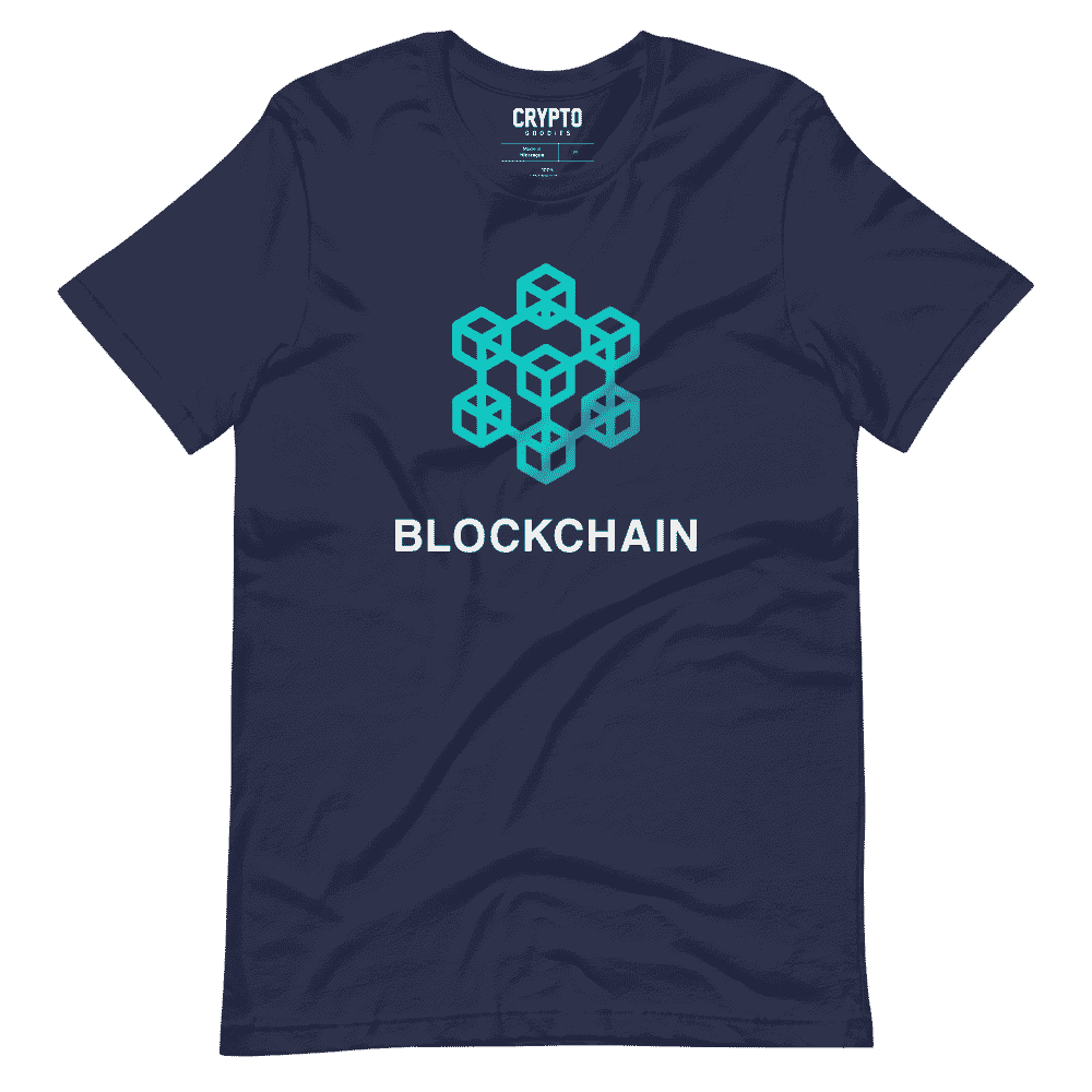 unisex staple t shirt navy front 619589156c366 - Blockchain T-Shirt