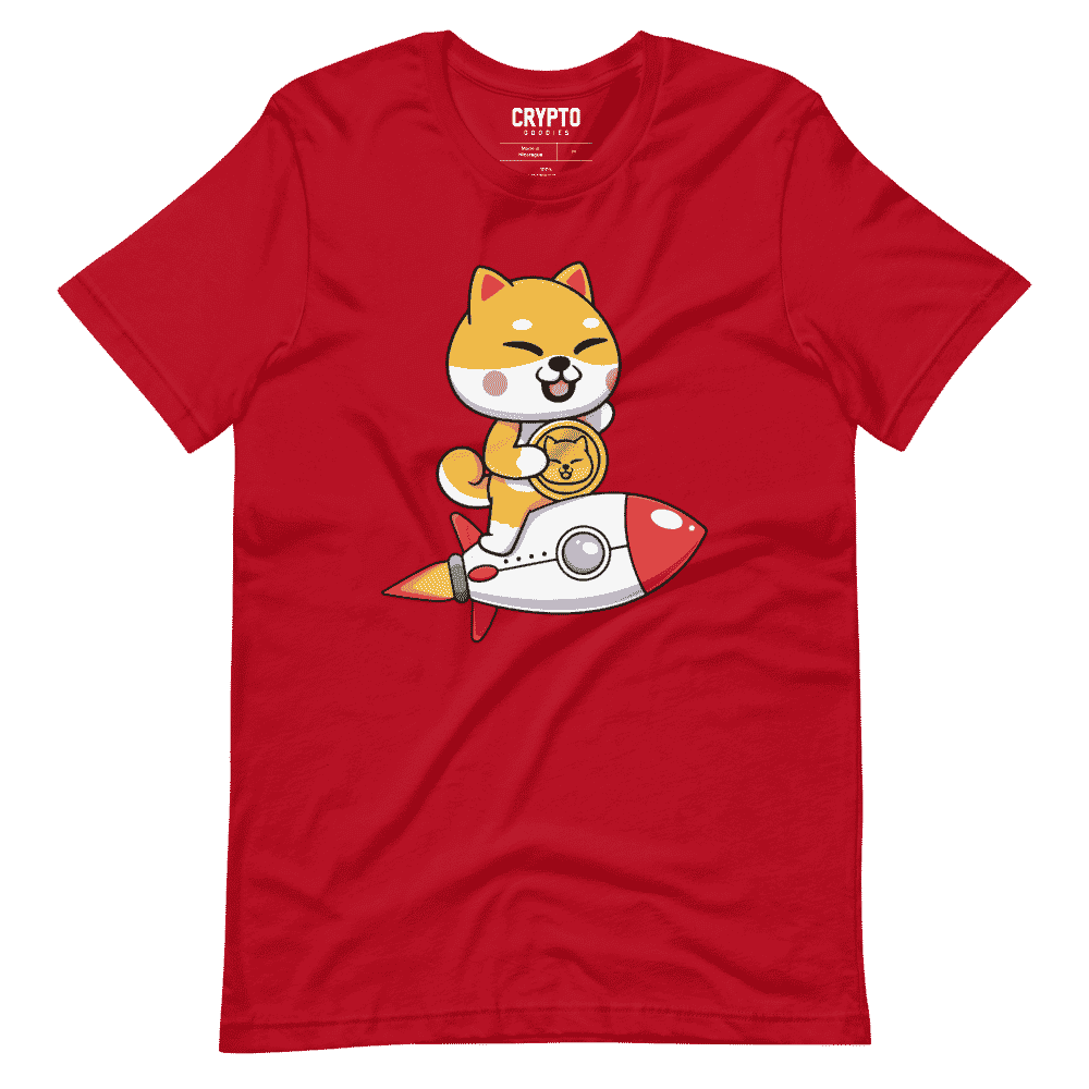 unisex staple t shirt red front 61958d1bc62ed - Shiba Inu to the Moon T-Shirt
