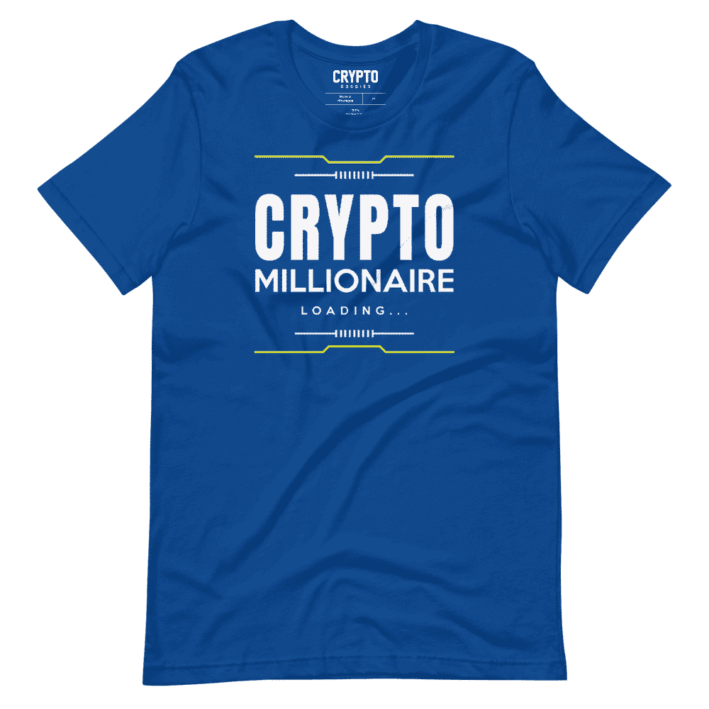 unisex staple t shirt true royal front 61957059f2735 - Crypto Millionaire Cypherpunk Edition (YELLOW) T-Shirt