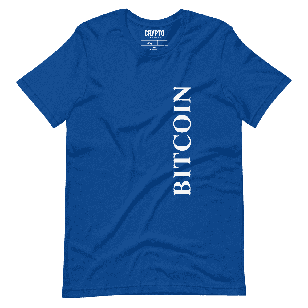 unisex staple t shirt true royal front 619588e747f93 - Bitcoin Oversized Logo Blue T-Shirt