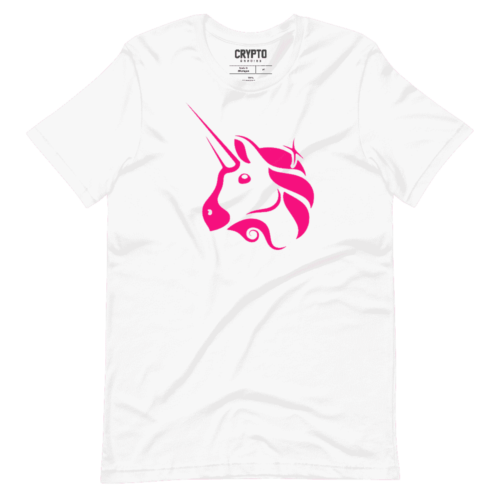 unisex staple t shirt white front 619536e6d7664 - Uniswap Logo T-Shirt
