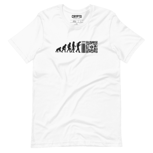 unisex staple t shirt white front 61953ba46f144 - Human Evolution x BTC T-Shirt