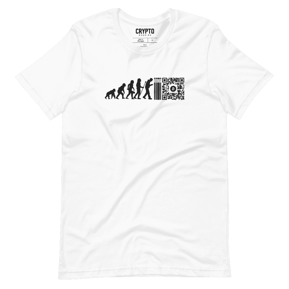 unisex staple t shirt white front 61953ba46f144 - Human Evolution x BTC T-Shirt
