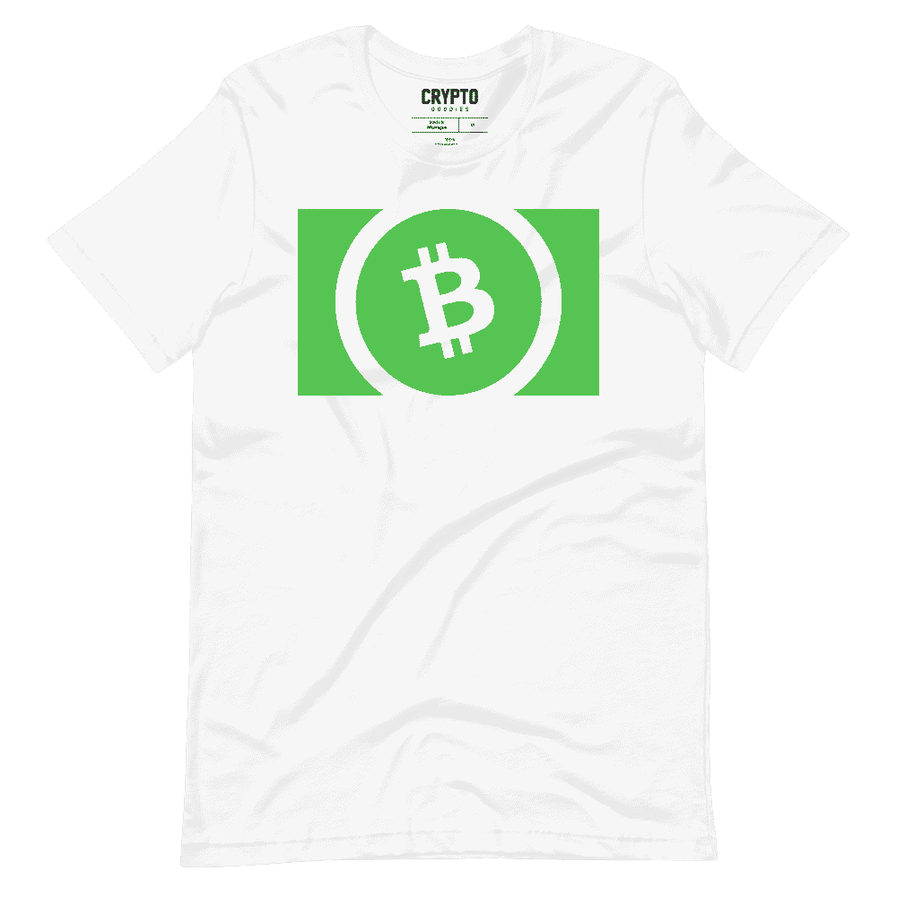unisex staple t shirt white front 61953fc3e1c6d - Bitcoin Cash T-Shirt