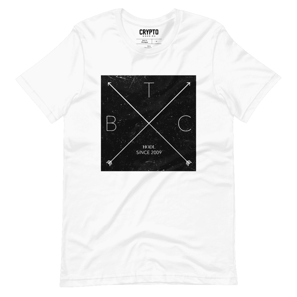 unisex staple t shirt white front 61954907e0a28 - BTC HODL Since 2009 T-Shirt