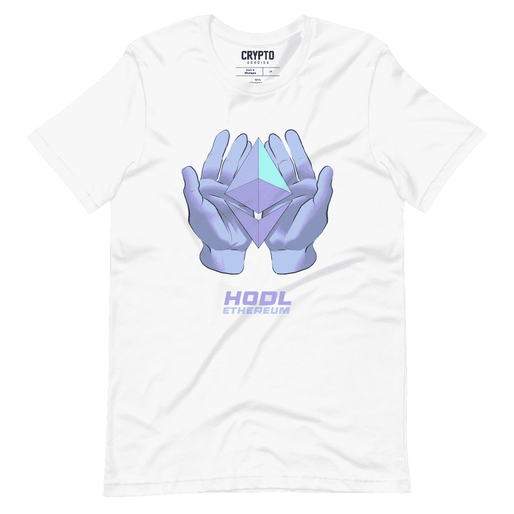 unisex staple t shirt white front 61956d1c7aa16 - Ethereum HODL T-Shirt
