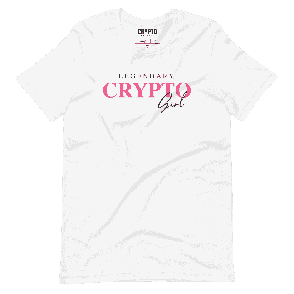 unisex staple t shirt white front 61956dd02081f - Legendary Crypto Girl T-Shirt