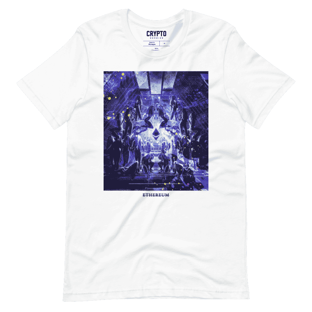 unisex staple t shirt white front 61956f03333b6 - Ethereum Cult T-Shirt