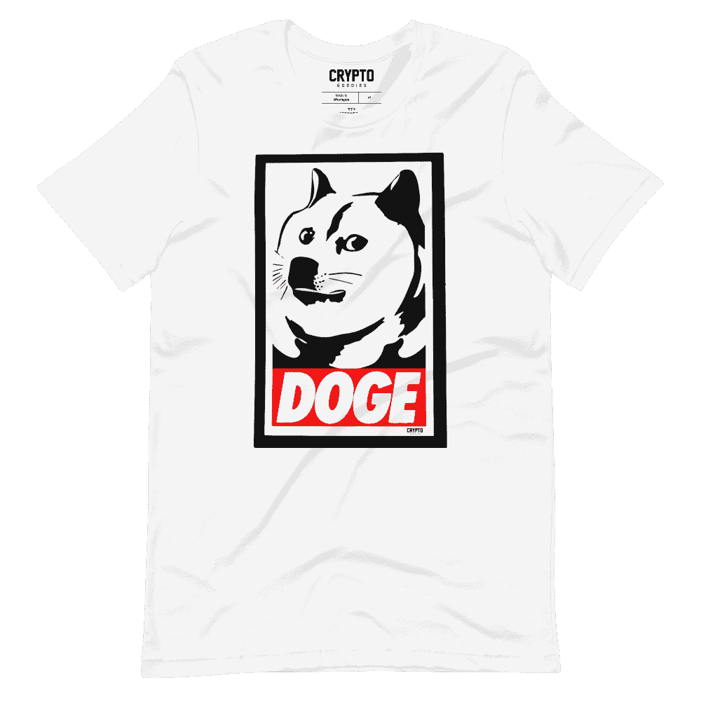 unisex staple t shirt white front 61956fdd37e5a - Doge Stencil T-Shirt