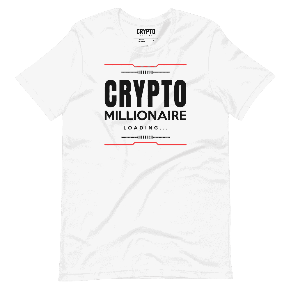 unisex staple t shirt white front 619570270697d - Crypto Millionaire Cypherpunk Edition (RED) T-Shirt