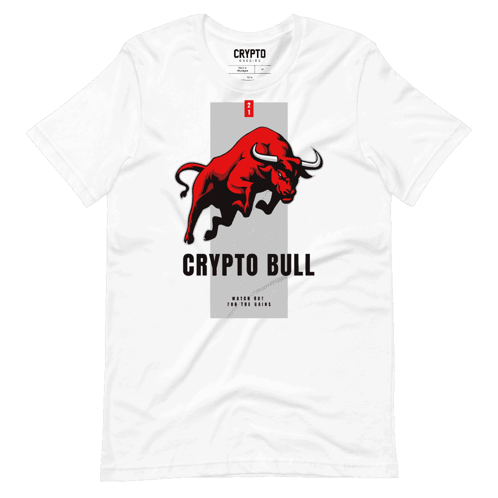 unisex staple t shirt white front 619578ee9396e - Crypto Bull x Watch Out for the Gains T-Shirt