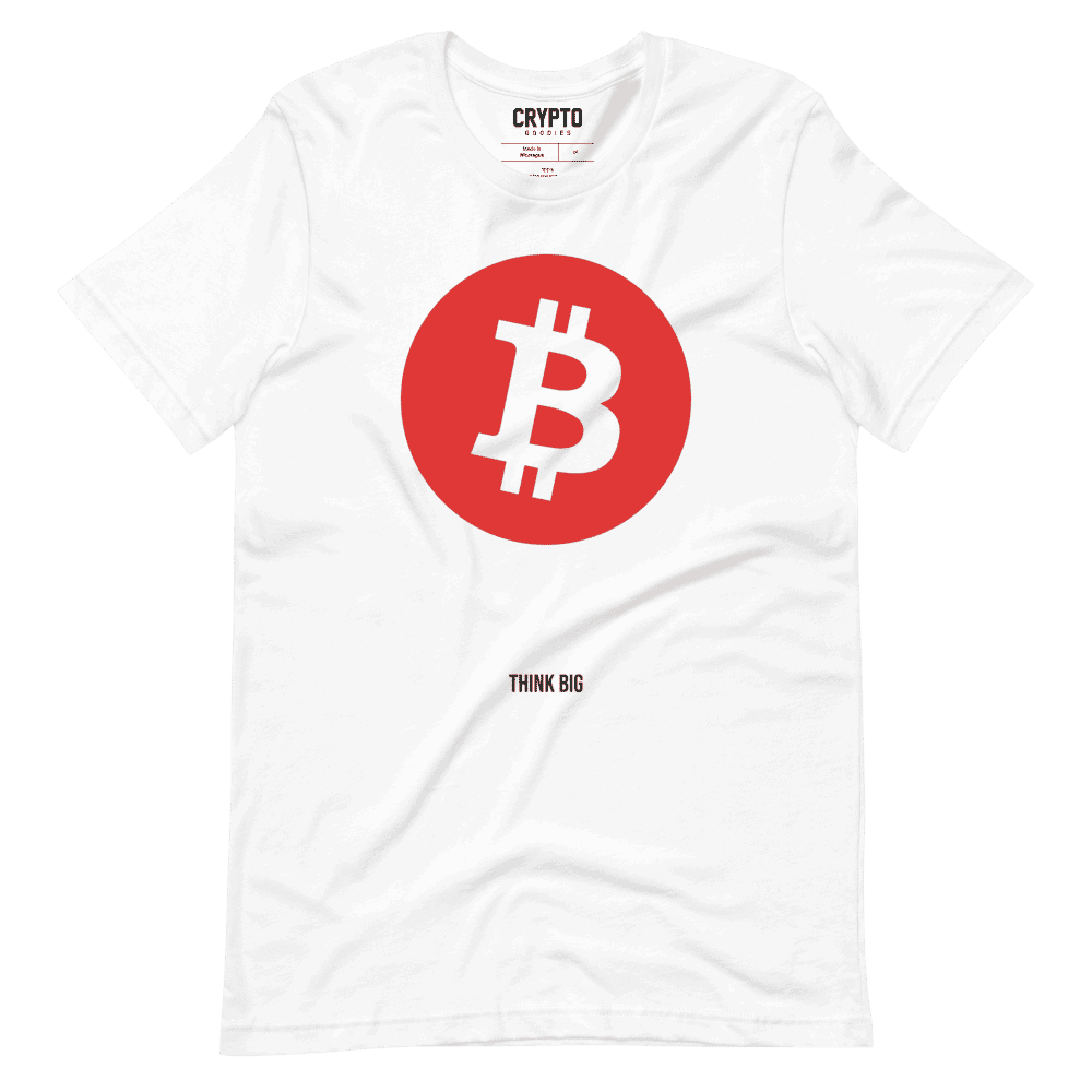 unisex staple t shirt white front 61957aeceb80e - BTC Bitcoin x Think Big T-Shirt