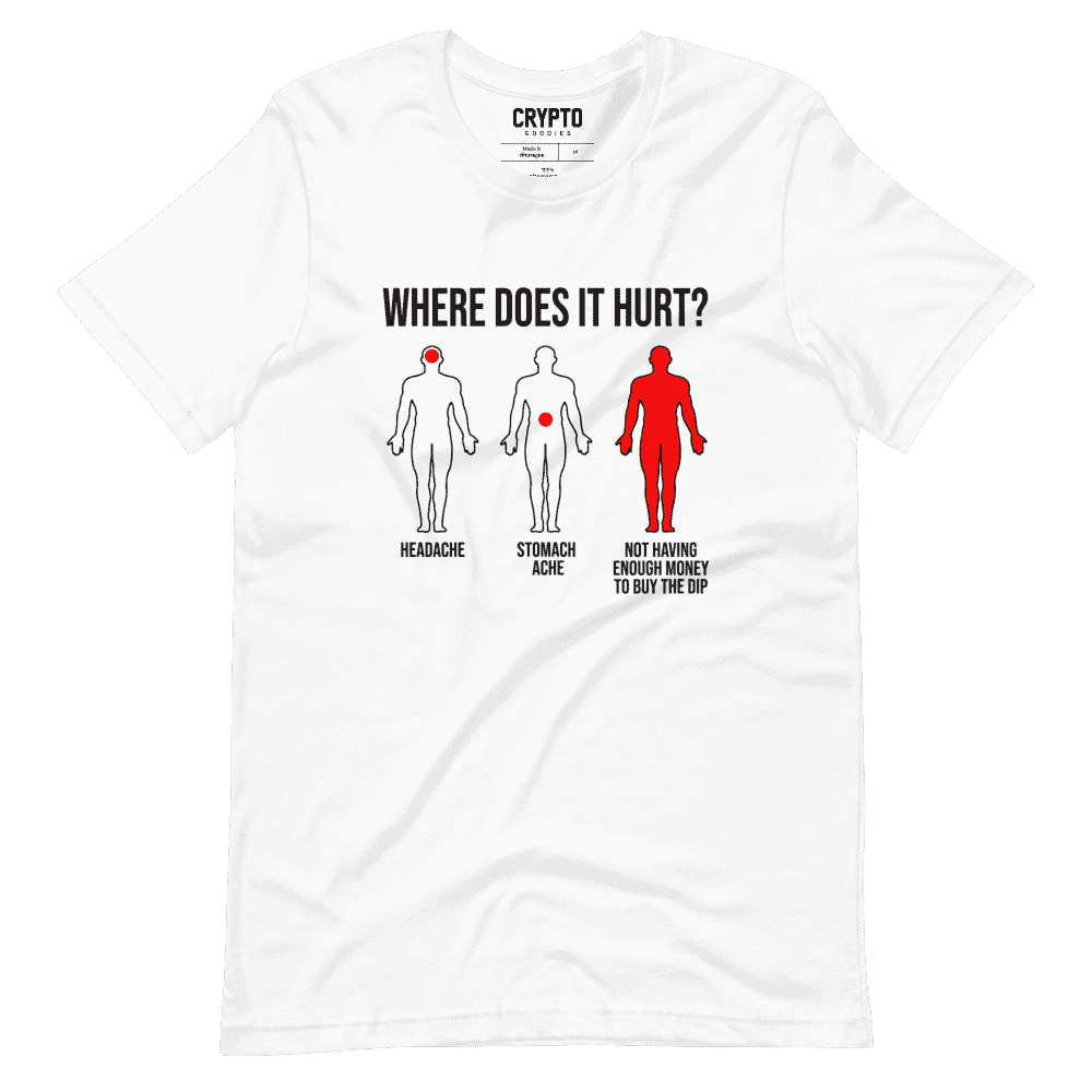 unisex staple t shirt white front 61957bfddf7f8 - Where Does It Hurt Meme T-Shirt