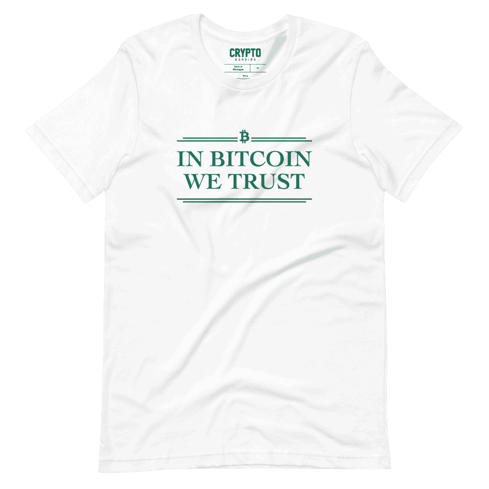 unisex staple t shirt white front 61957eddd227d - In Bitcoin We Trust T-Shirt