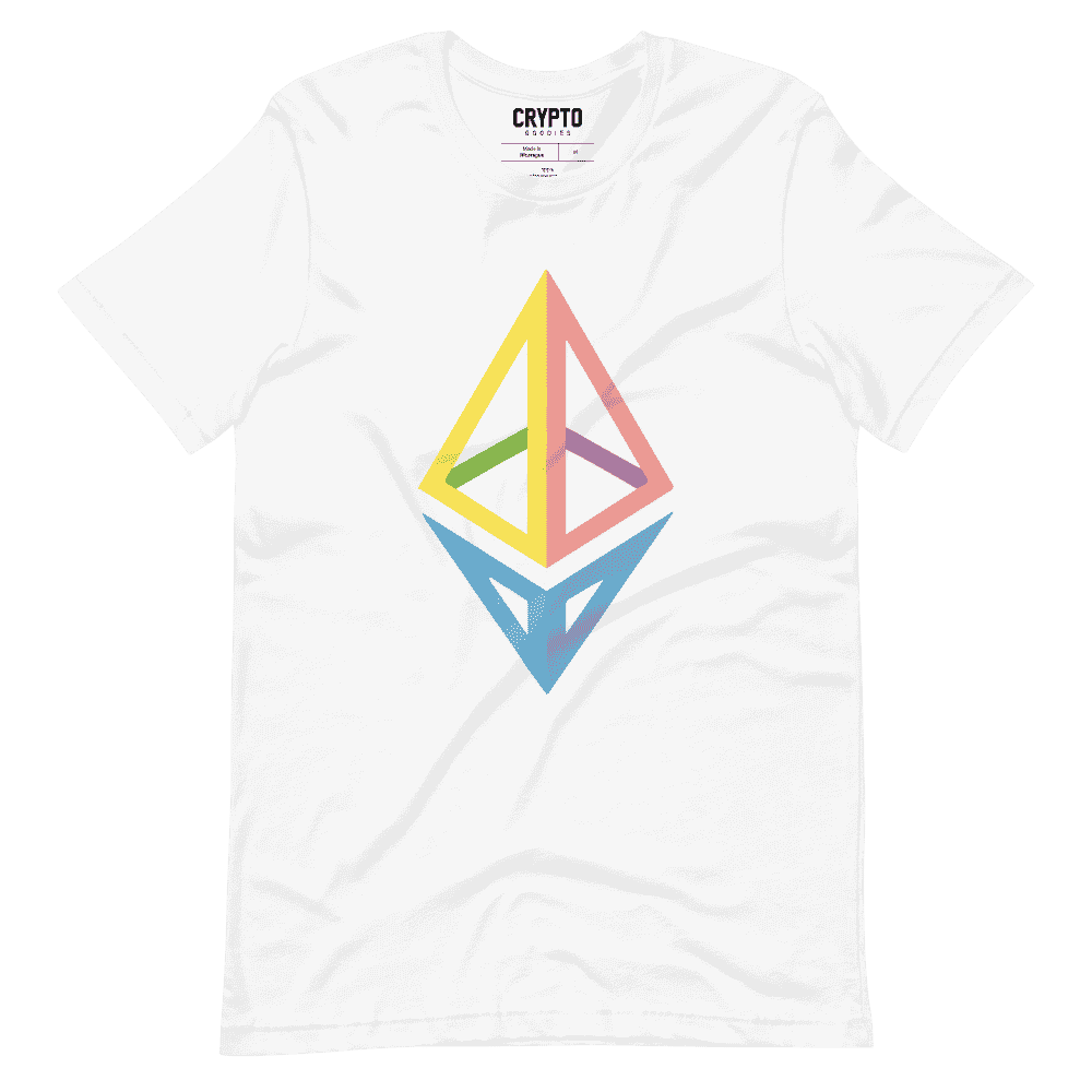 unisex staple t shirt white front 61958adfb920d - Ethereum Colorful Logo T-Shirt