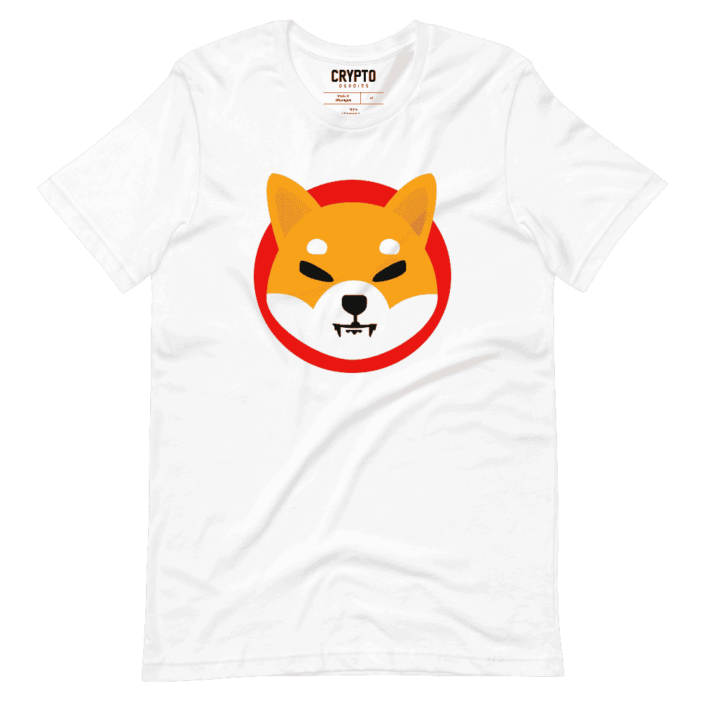 unisex staple t shirt white front 61958b4fc833a - Shiba Inu (SHIB) Logo T-Shirt
