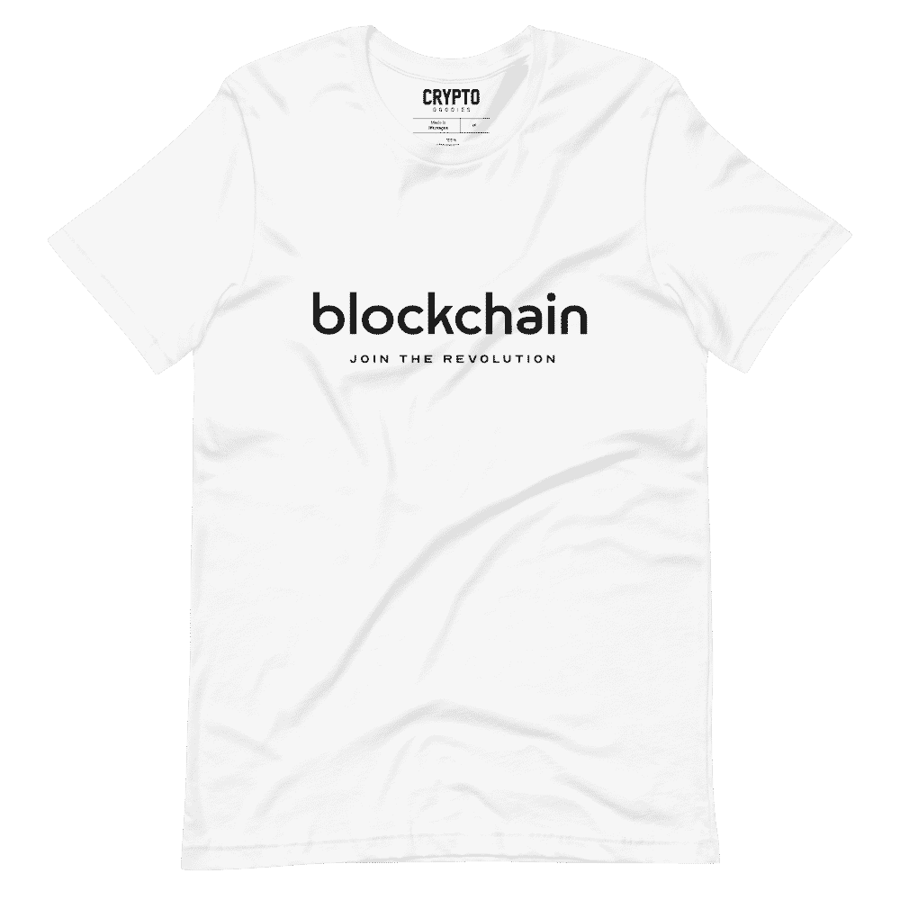 unisex staple t shirt white front 61958cc1365ad - Blockchain x Join the Revolution T-Shirt