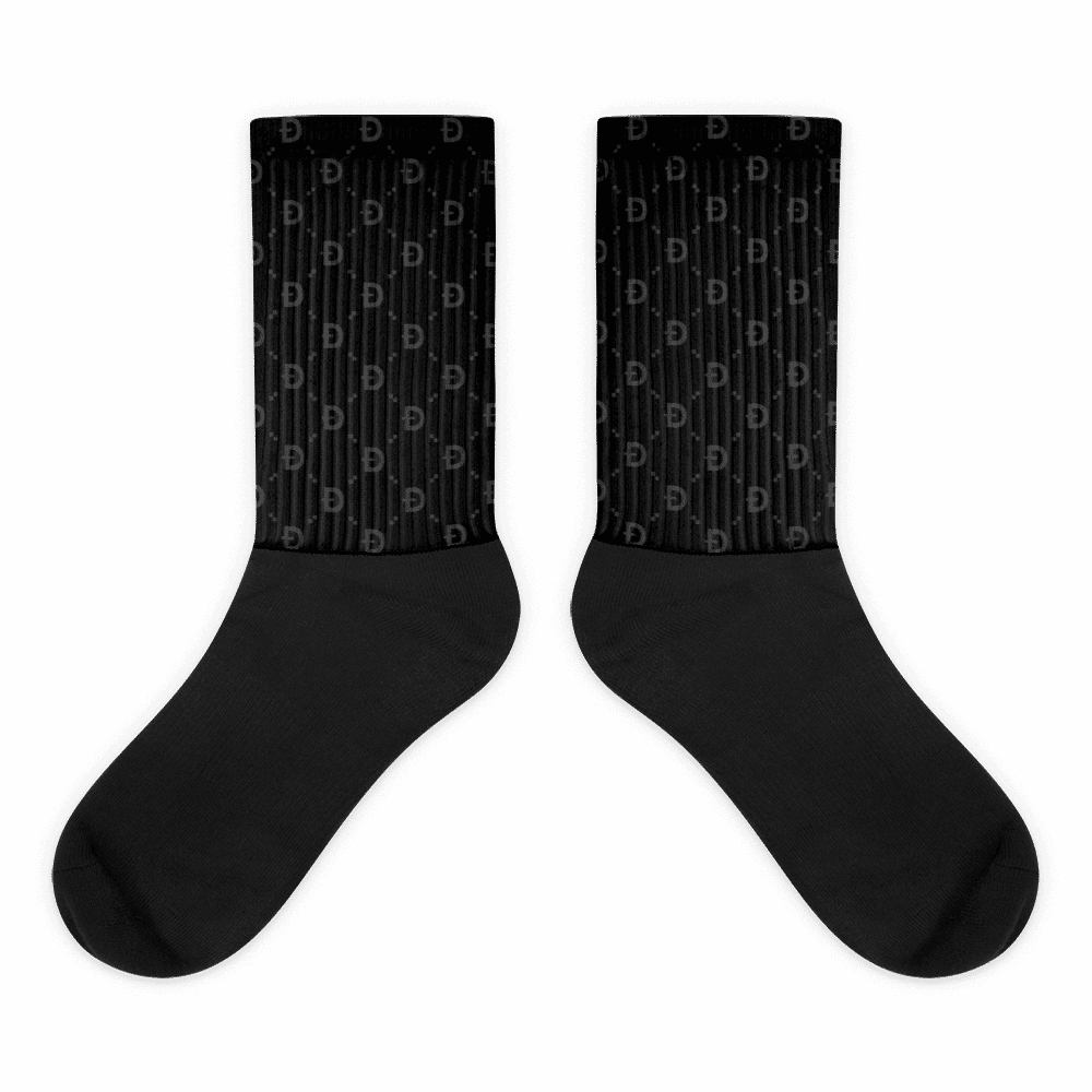 black foot sublimated socks flat 61c49d39cabe8 - Doge Fashion Socks