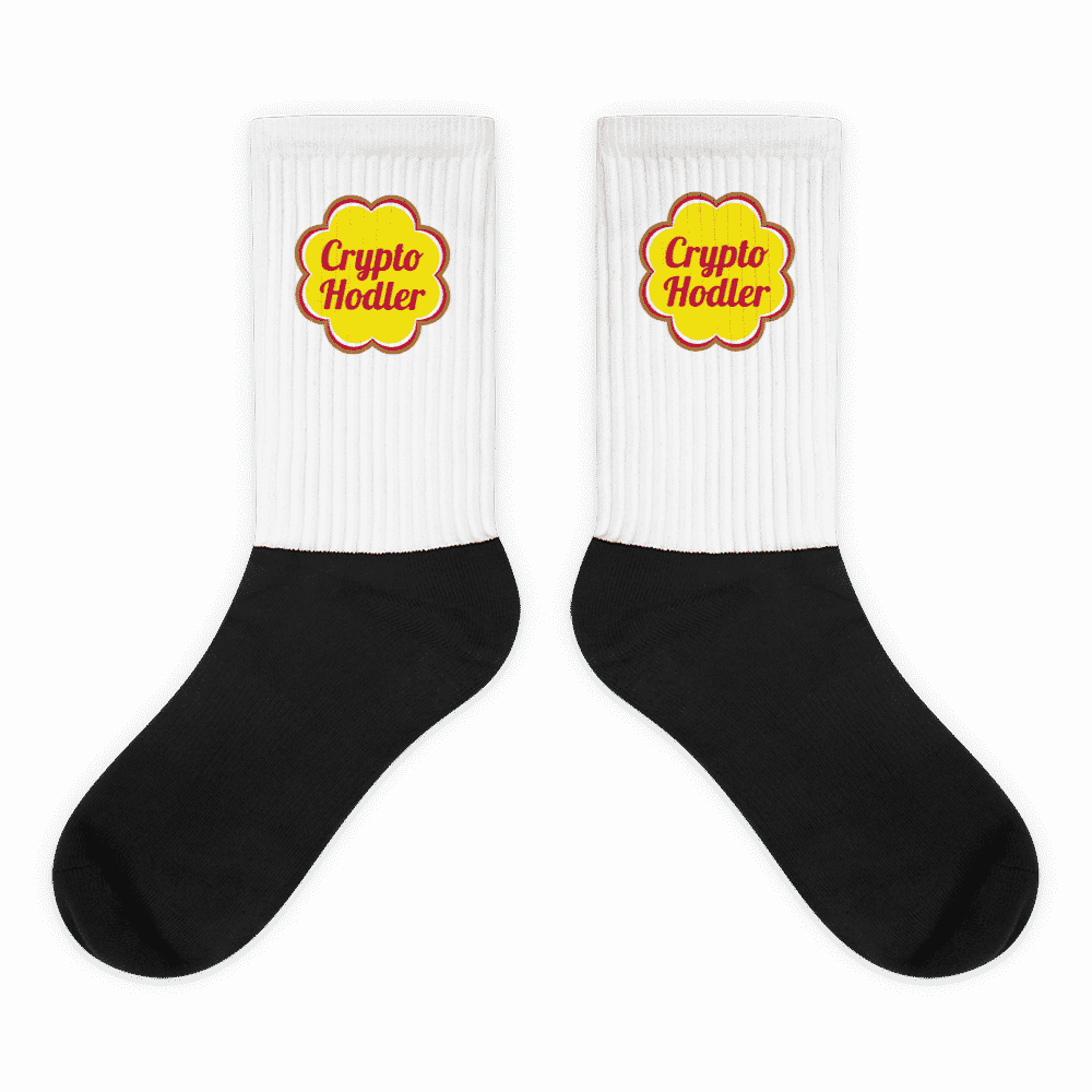 black foot sublimated socks flat 61c49e472243c - Crypto Hodler Socks