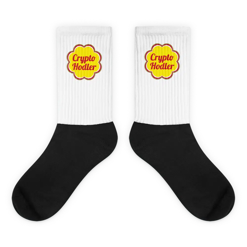 black foot sublimated socks flat 61c49e472243c - Crypto Hodler Socks