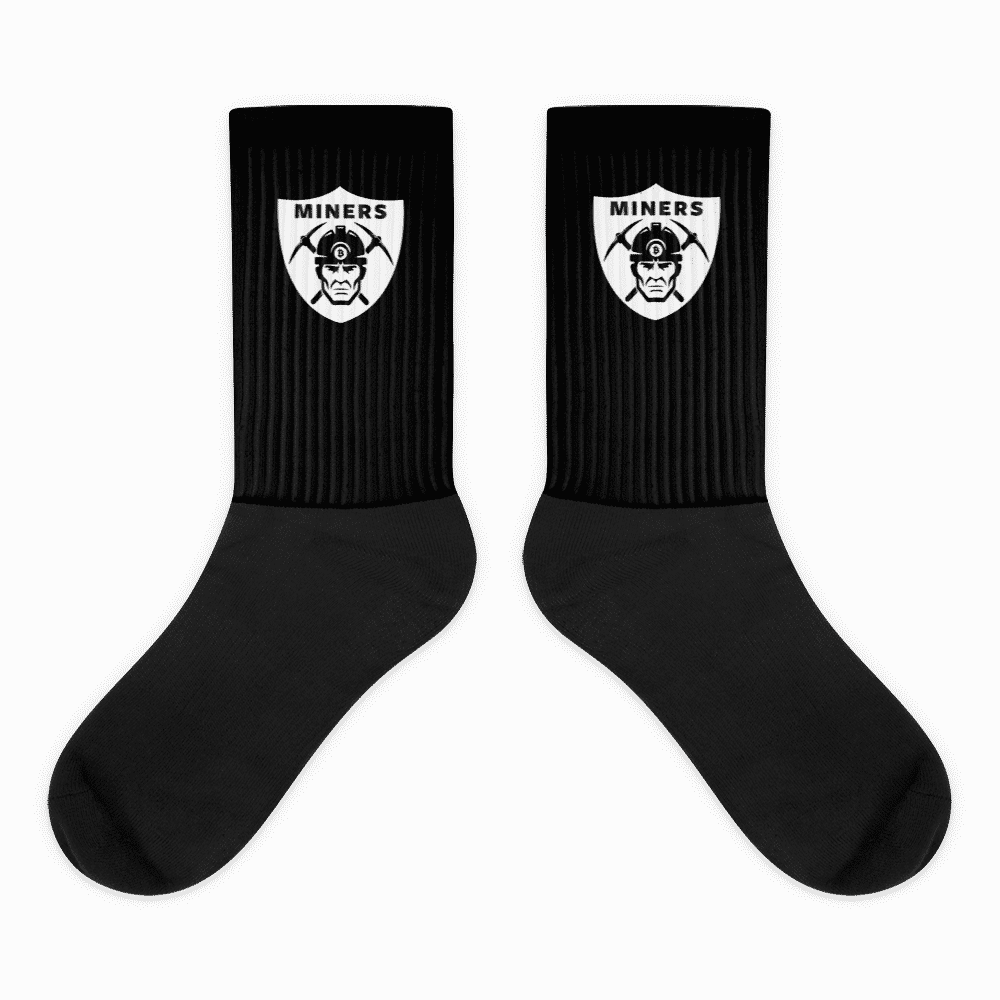 black foot sublimated socks flat 61c49fdb1c2ac - Miners Socks