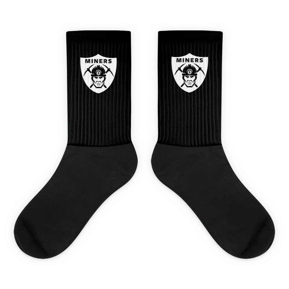 black foot sublimated socks flat 61c49fdb1c2ac - Miners Socks