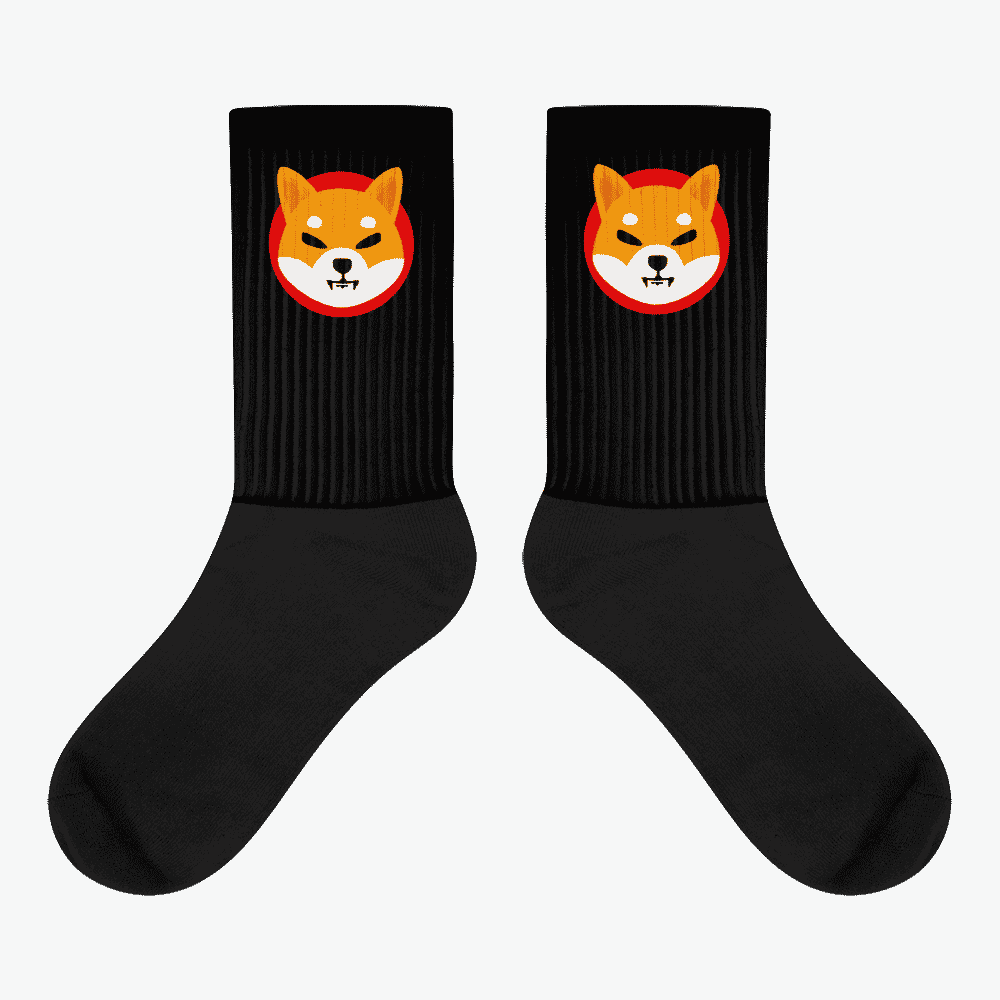 black foot sublimated socks flat 61c4a121b7b39 - Shiba Inu Socks