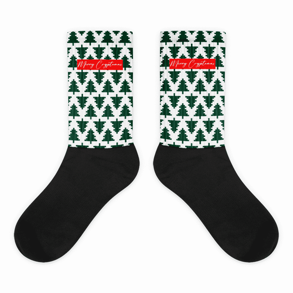 black foot sublimated socks flat 61c4b1e15870f - Merry Cryptomas Socks