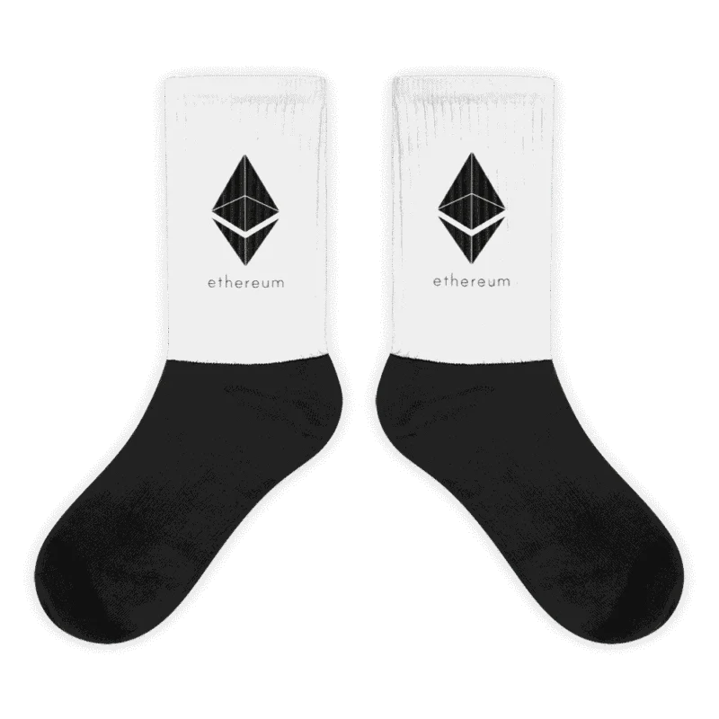 Ethereum Black Logo Socks