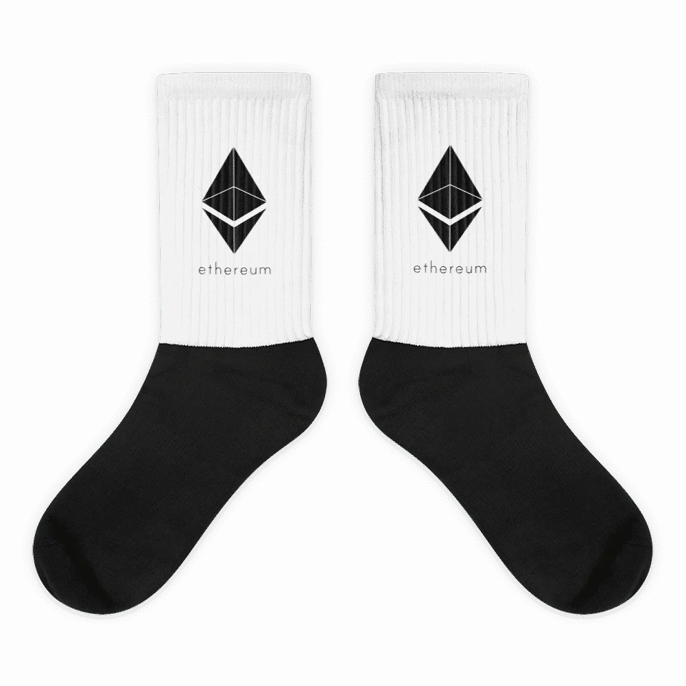 Ethereum Black Logo Socks