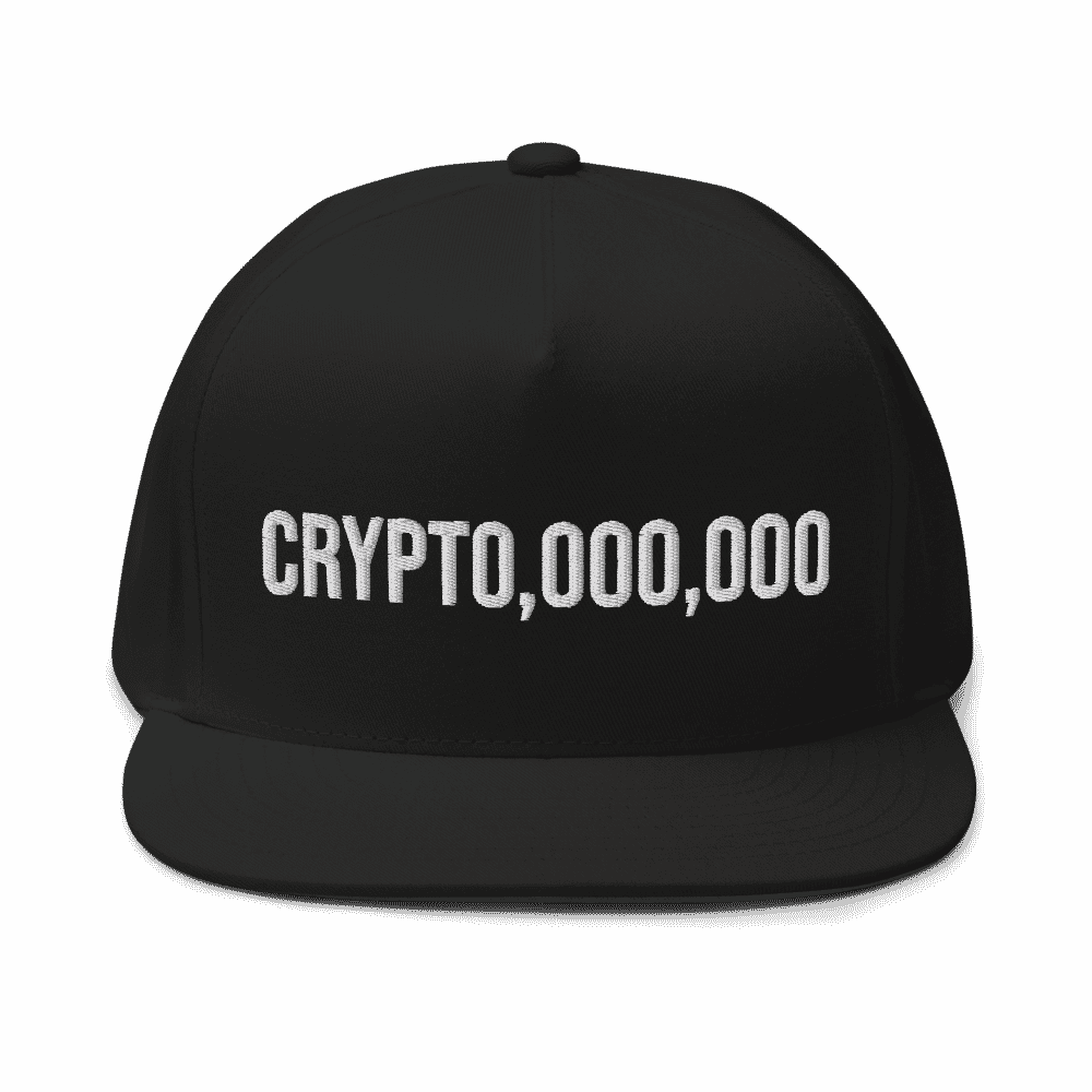 flat bill cap black front 61c1a67c30c4a - CRYPTO,000,000 Snapback Cap