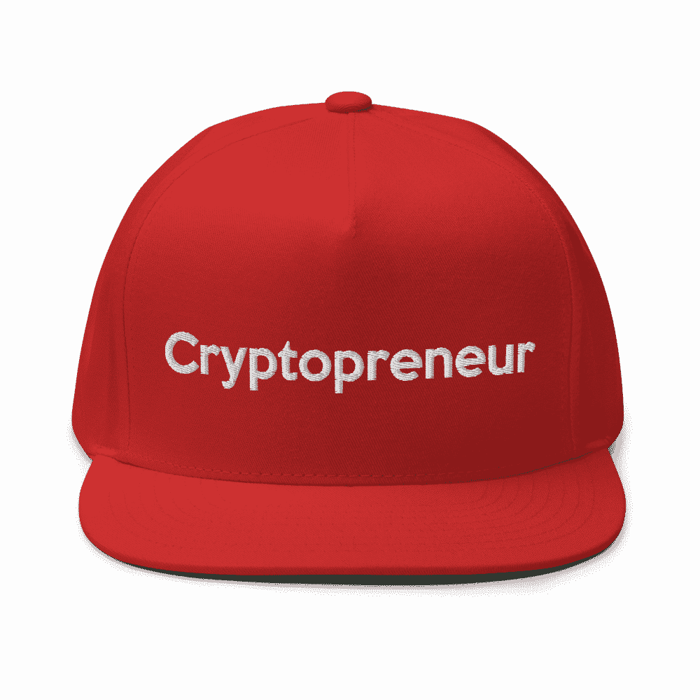 flat bill cap red front 61c37b4caf5a0 - Cryptopreneur Cap