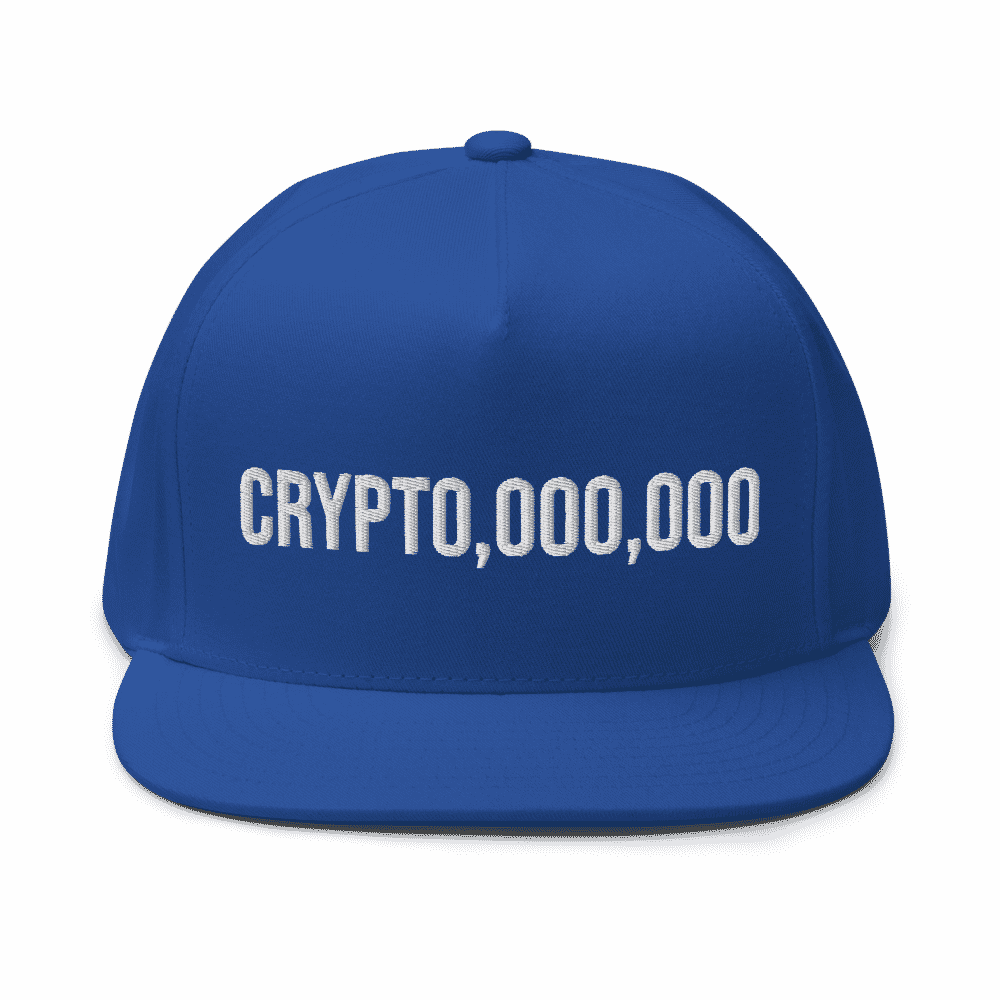 flat bill cap royal blue front 61c1a67c30e41 - CRYPTO,000,000 Snapback Cap
