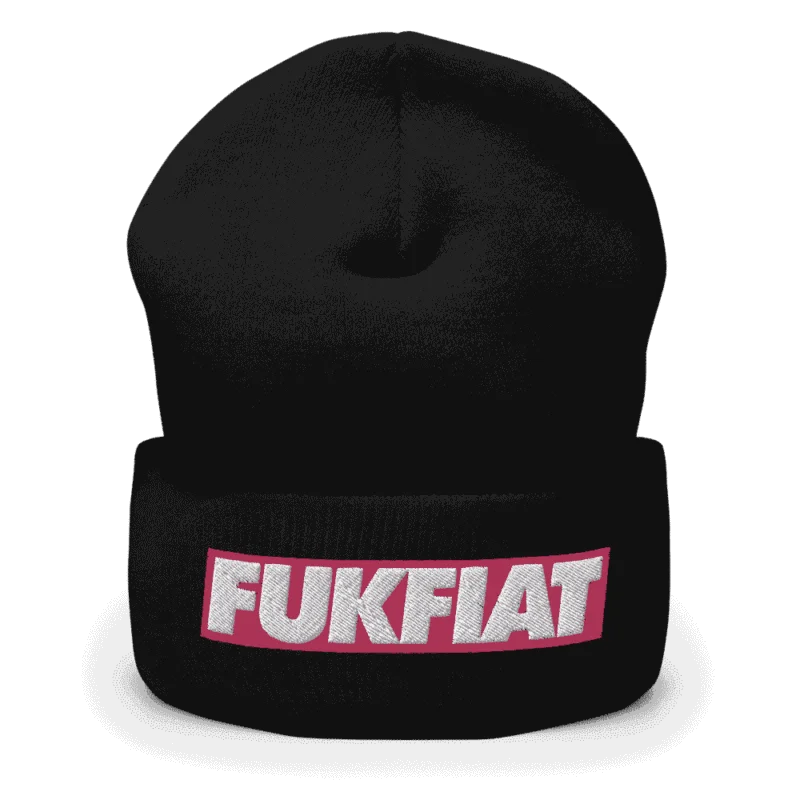 Fuk Fiat Cryptocurrency Cuffed Beanie