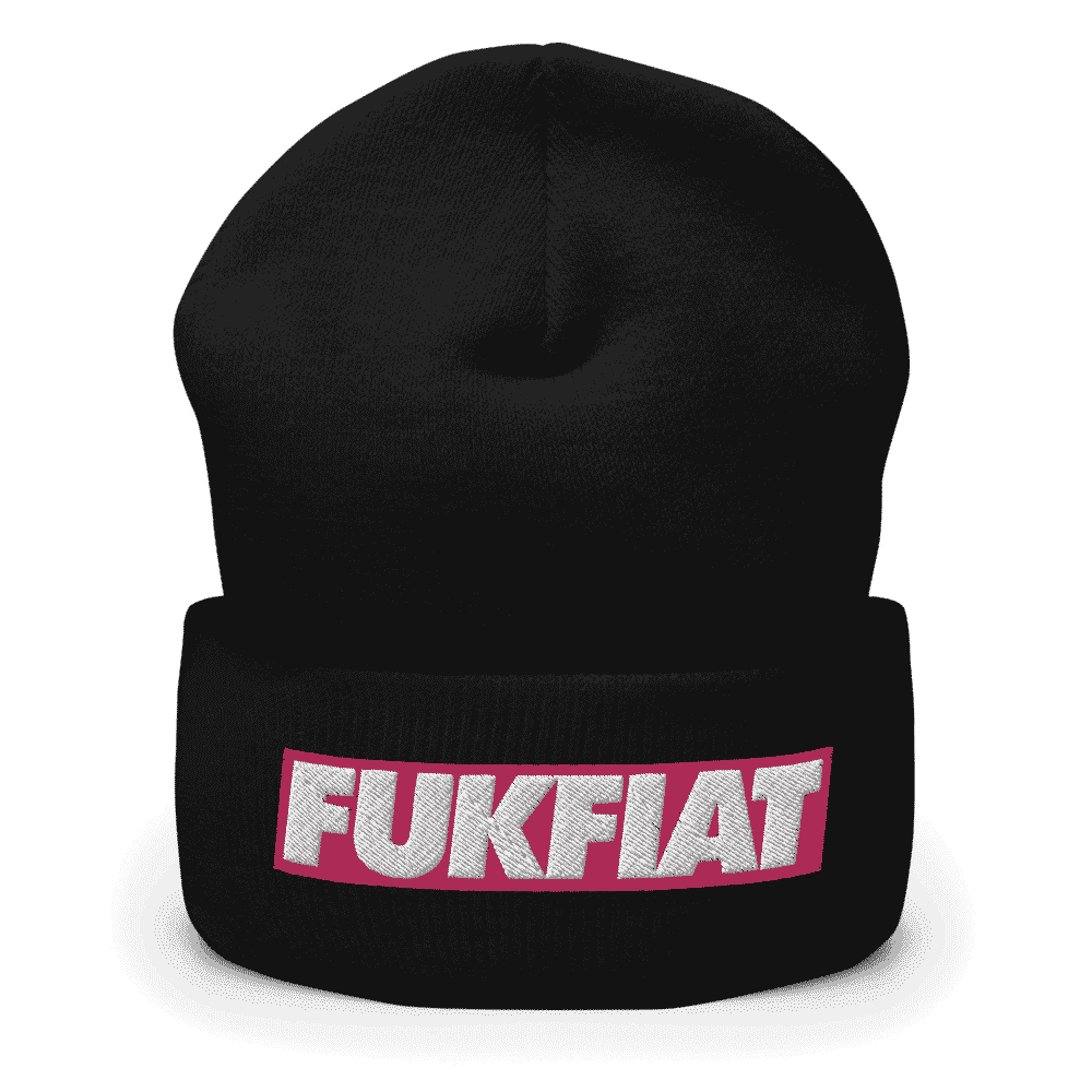 Fuk Fiat Cryptocurrency Cuffed Beanie