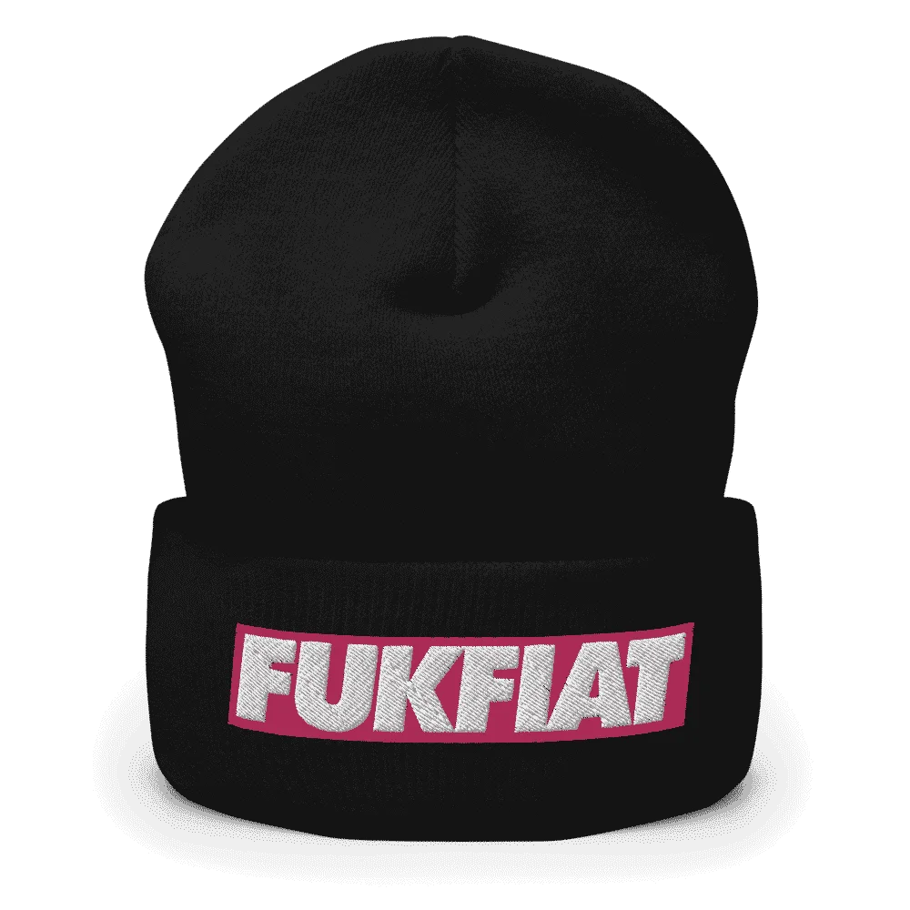Fuk Fiat Cryptocurrency Cuffed Beanie - Image 2