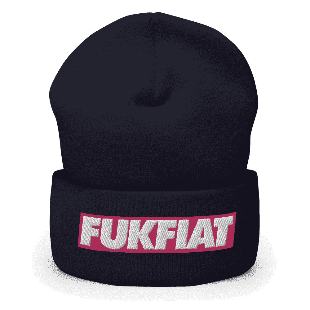 Fuk Fiat Cryptocurrency Cuffed Beanie