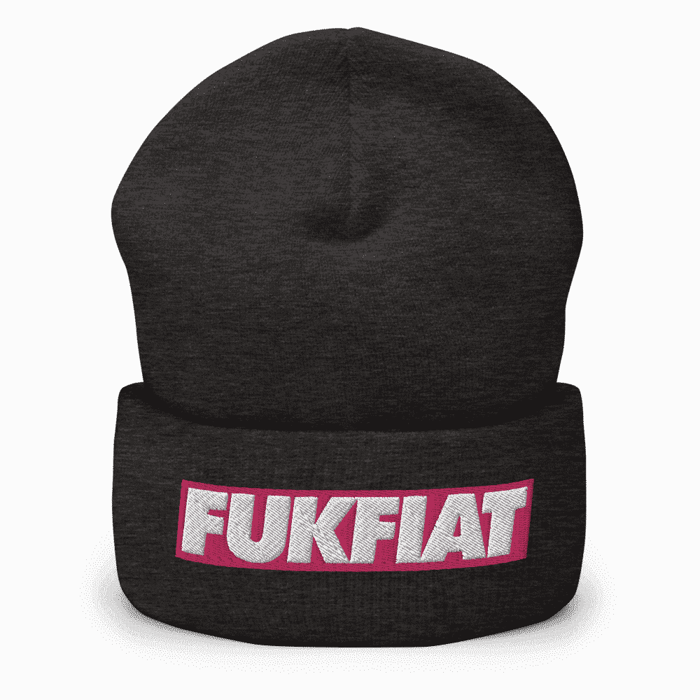 Fuk Fiat Cryptocurrency Cuffed Beanie
