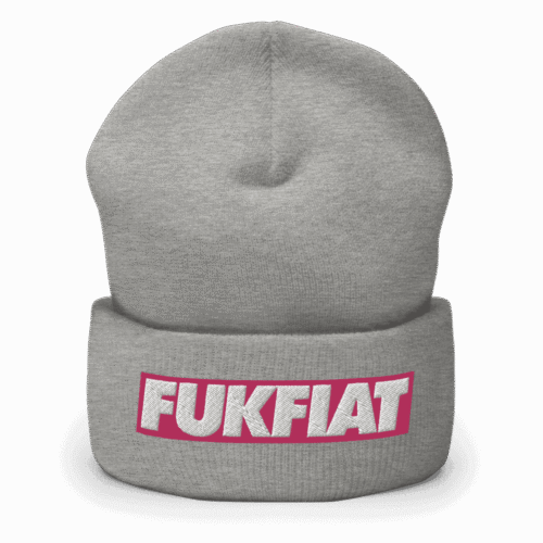 Fuk Fiat Cryptocurrency Cuffed Beanie